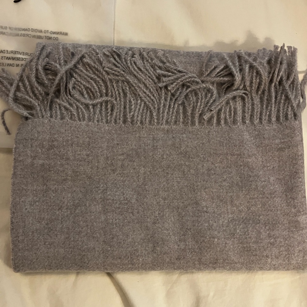 Gray Cashmere Scarf